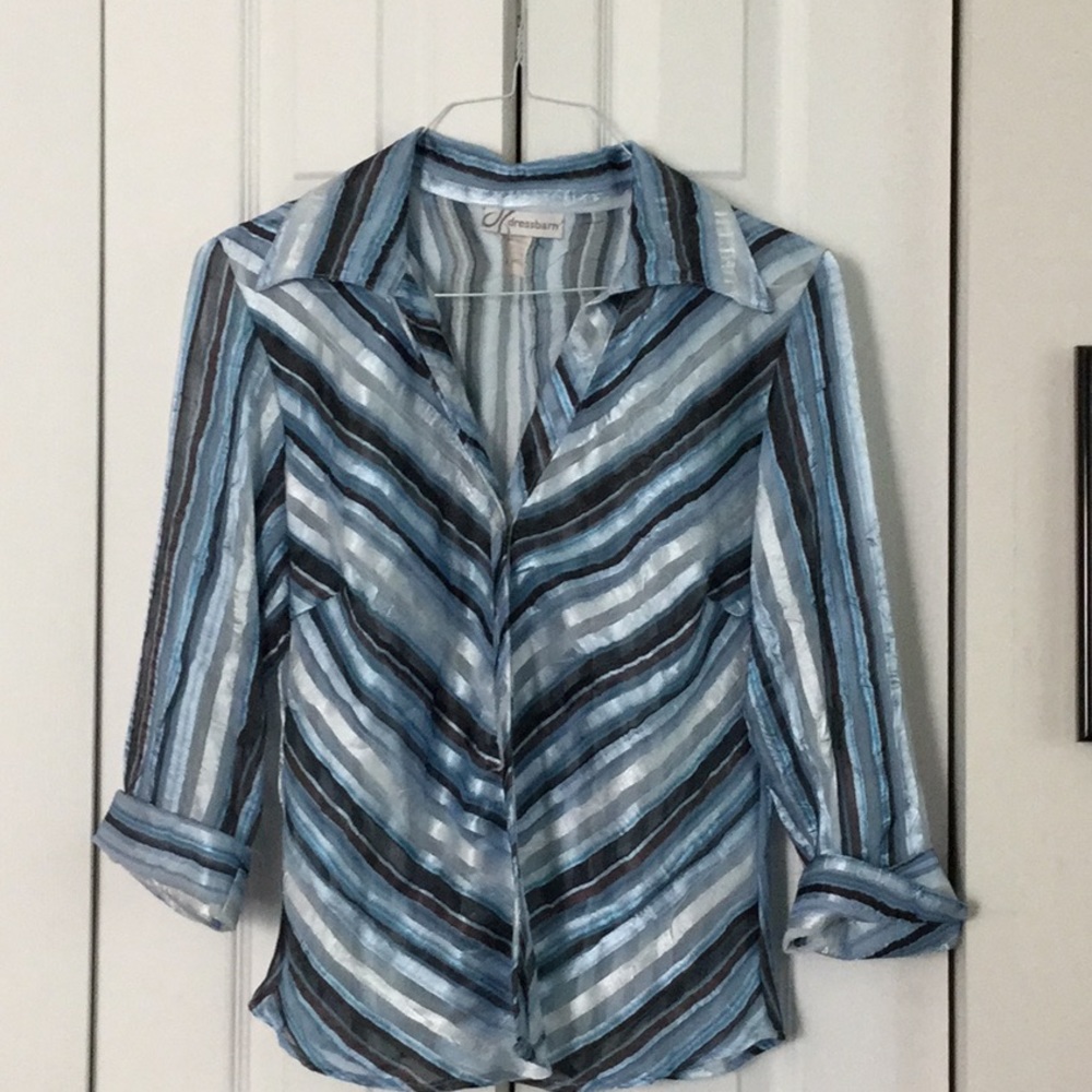 Shimmery 3/4 Sleeve Blouse
